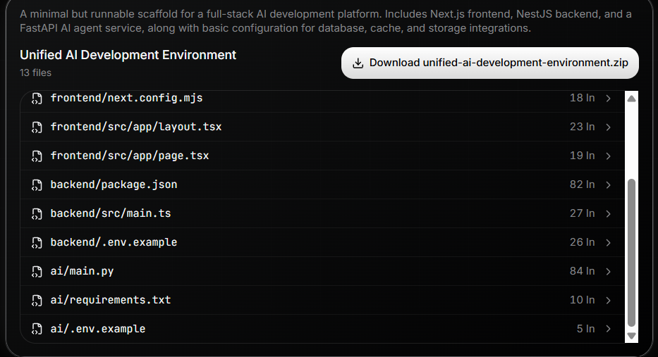 Compilation controls dashboard